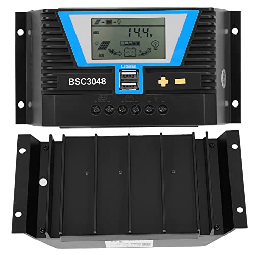 Regolatore Solare 30A 12V/24V/36V/48V BSC3048 Con Doppia Porta USB 5V/2A per Batterie di Varietà