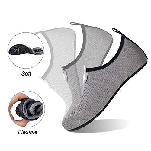 Image of WateLves Water Shoes for Womens Mens Barefoot Quick-Dry Aqua Socks for Beach Swim Surf Yoga Exercise New Translucent Color Soles