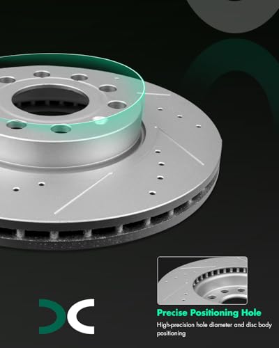 Image of SCITOO Front Brake Kits Drill & Slotted Brakes Rotor Brake Pads:D1107;34303