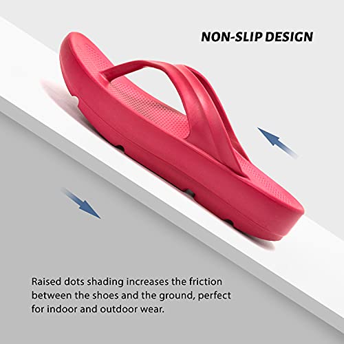 Image of FUNKYMONKEY Women's Comfort Flip Flops with Arch Support - Lightweight EVA Thong Sandals for Walking, Beach, and Daily Wear - Cushioned Footbed & Anti-Slip Sole