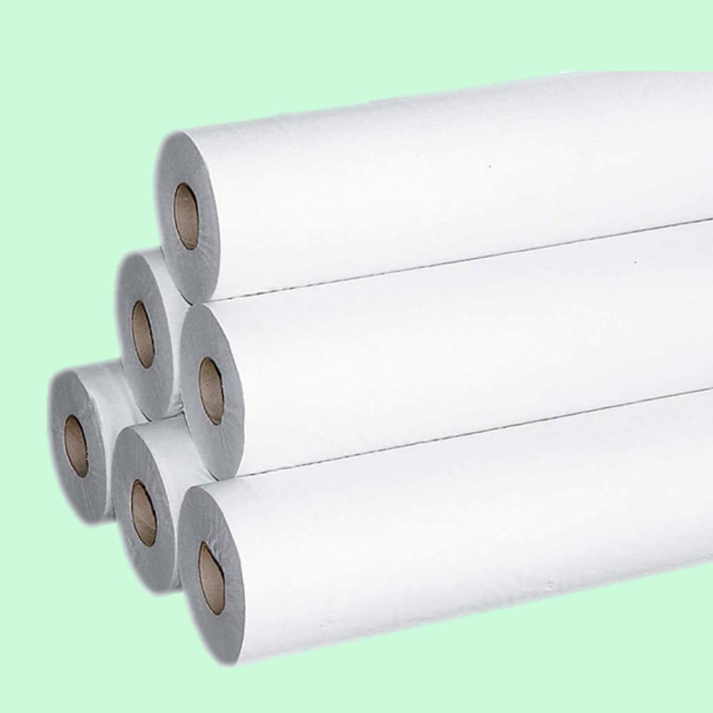 ARCILIA - 6 draps d’examen - 100% PURE OUATE LISSE GRANDE LAIZE : 80 x 38 cm- 150 formats. Qualité profesionnelle : découpe et déroulage facile, toucher doux - Fabriqué en France.