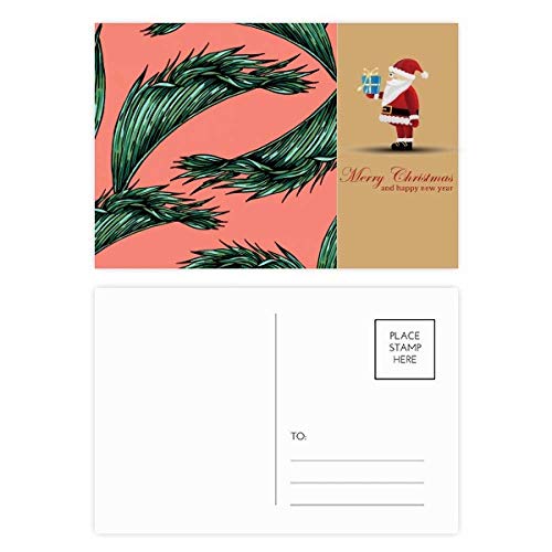 Cartes postales père Noël et feuilles de fleurs à offrir ou pour accompagner vos cadeaux