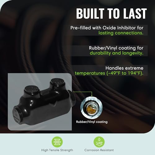 Conector de empalme aislado 2/0-6 Select SEL-IC1L-2/0 de aluminio negro con Allen de 3/16 3