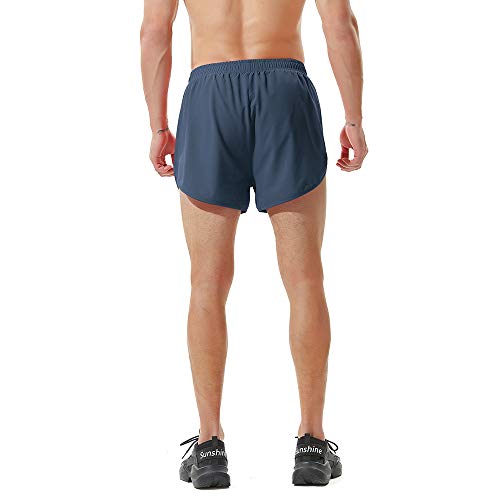 Image of Men's Running Shorts Gym Athletic Workout Shorts for Men 3 inch Sports Shorts with Zipper Pocket