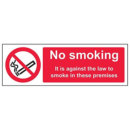 Cartello con scritta V Safety No Smoking No Vaping/Tobacco