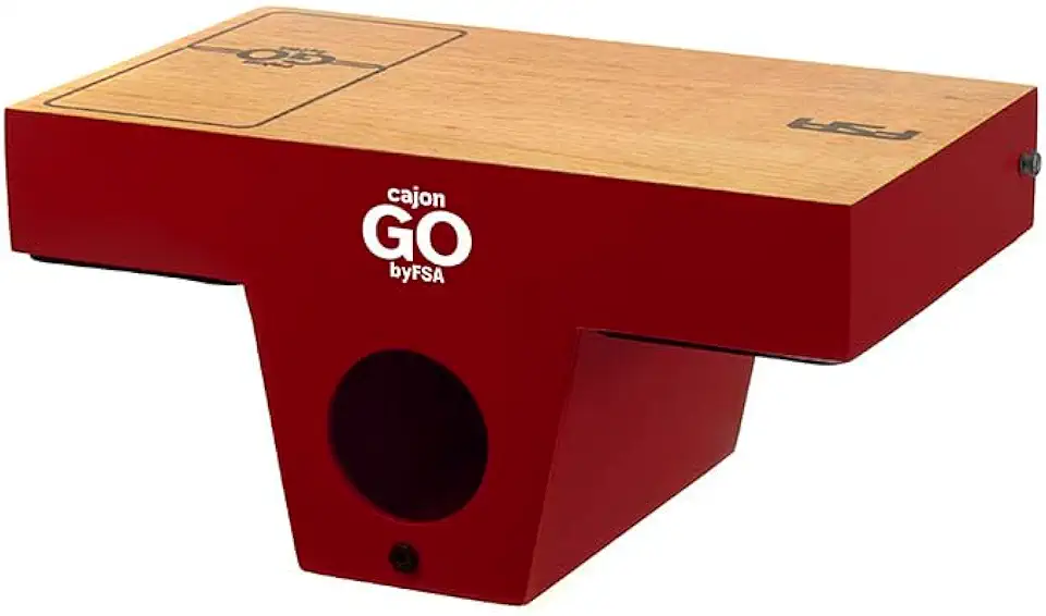 Cajon de Colo com Bongo Acoplado Híbrido 2 em 1 Encaixe Para Correia Profissional Com Captação Plug and Play CAJONGO FCGO26 VINHO