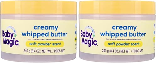 Image of Baby Magic Creamy Whipped Butter, Helps Keep Skin Feeling Healthy and Baby Soft, Hypoallergenic, 8.4 fl oz. (Pack of 2)