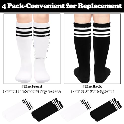 Image of Sarfel Youth Toddler Soccer Socks Kids Baseball Socks Youth Boys Girls Knee High Softball Football Accessories Tube Cotton