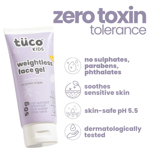Image of Tuco Kids Face Gel Cream & Moisturizer | Infused with Aloe Vera, Oat & Rice Water | Superlight, Safe, Hydrating, Gentle & Oil-Free | for All Skin Type | Paraben & SLS Free | 50gm