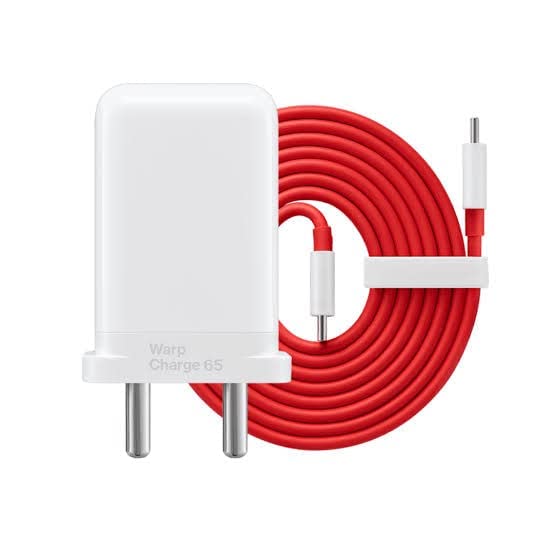 Image of 65W Super Voov Power Adapter Charger with C to C Cable Compatible for OnePlus 12 /12R /11 /11R /10 /10R, Nord CE 3 Lite 5G, Nord 2T 5G, Nord CE 2 Lite 5G, Nord 5G (Adapter & Cable), White