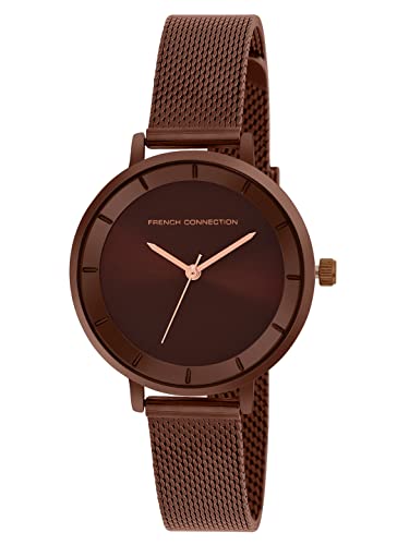 French Connection Stainless Steel Analog Brown Dial Womens Watch-Fcn00016A, Band_Black (B0B2K17DJL) Amazon Price History, Amazon Price Tracker