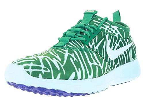 Nike WMNS Juvenate Print, Chaussures de Sport Femme, Vert Feuille Printemps Blanc Racer Bleu, 37.5 EU