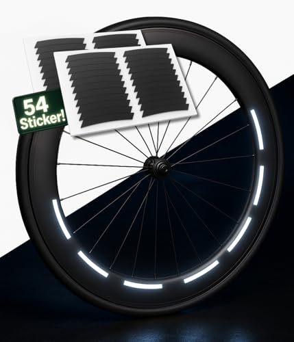 NEU: LEÓN Goods reflektoren Aufkleber, reflektierende Sticker - Reflektoren Sticker/Aufkleber für Fahrrad, Helmreflektoren! (2x Schwarz - Laufrad)