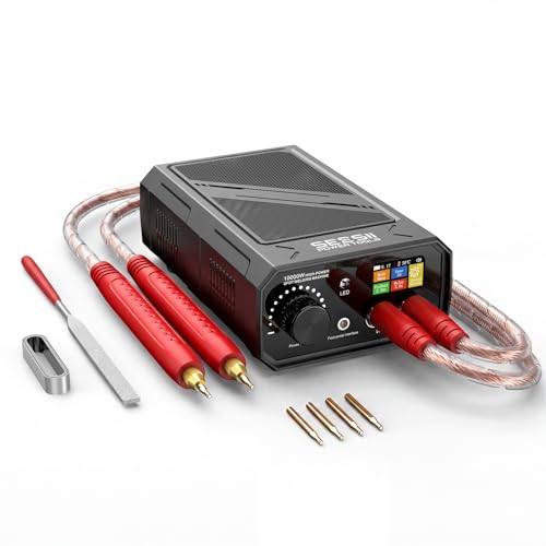 SEESII 10KW Battery Spot Welder: Cordless 10000mAh Spot Welding Equipment, Color LCD Display...
