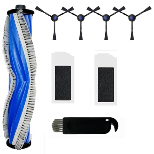 Image of finehepa Replacement Vacuum Cleaner Accessories Compatible with N20 Pro /N20 Robot Replacement Vacuum Cleaner Parts with 1 Main Brush, 4 Side Brushes, 2 Filters, 1 Cleaning Tool (EDN20 NOMOPKIT)