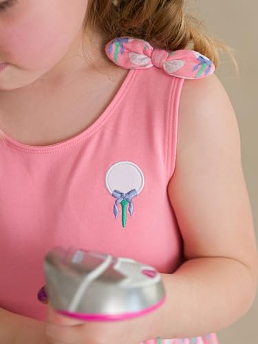 RuffleButts Baby/Toddler Girls Knit Tie Shoulder Twirl Dress4