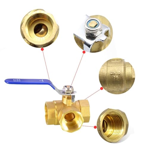 Válvulas de control de flujo de tres vías con mango regulable para fluidos 7