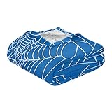 ODAWA Blanket Webs - Manta de cama ligera azul para sofá, cama, 55 x 70 pulgadas