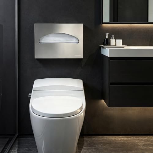 Image of Gorlary Commercial Toilet Seat Cover Dispenser Wall Mount, Self-Adhensive