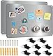 Lawei 2 Stück Magnettafel Magnetboard, 43,5 x 30 cm Magnetische Metalltafel Wandtafeln Magnetwand Magnetische Kreidetafel zum Präsentieren von Notizen, Fotos, Gewürzgläsern
