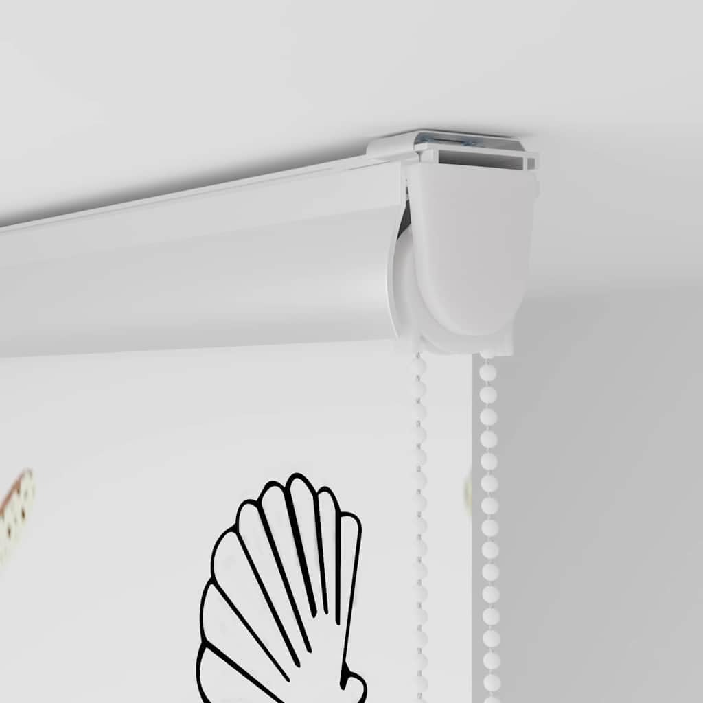 Rollo für Dusche, Kassette, 146 cm, PEVA | Wasserfest, leicht zu reinigen, Montage an Decke oder Wand, höhenverstellbar, Kindersicherung