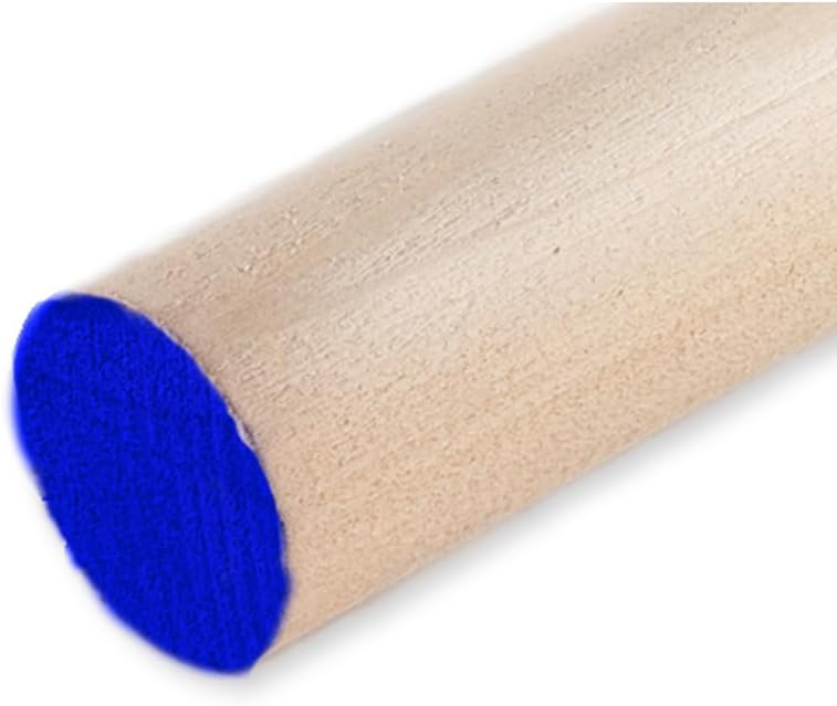 Cindoco R11448 1-1/4" x 48" Hardwood Dowel Color Coded Blue