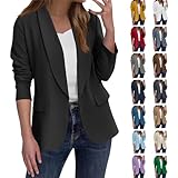 Blazers for Women Business Casual Blazer Suit Open Front Lapel Collar Blazer Jackets Long Sleeve Office Work Suits