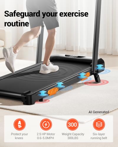 Standing treadmill desk