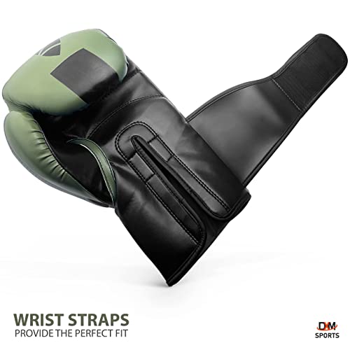 Dxm Sports Boxing Gloves For Men & Women, Boxing Training Gloves Ideal For Heavy Punching Bag Workout Kickboxing, Muay Thai, Mma Green & Black, 12 Oz #TOP2