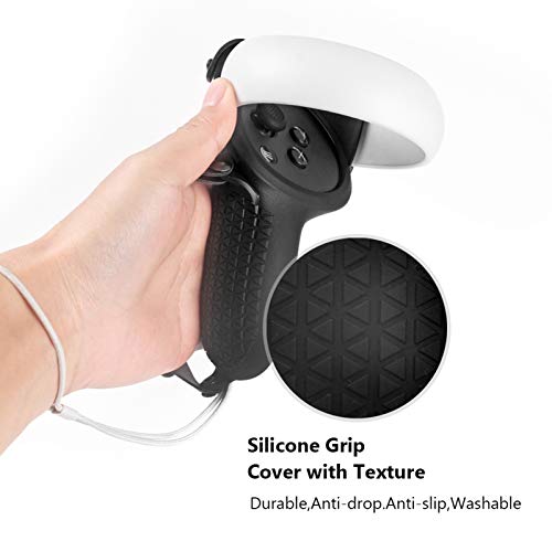 Custodia protettiva per accessori VR per Oculus Quest 2 VR Touch Controller con impugnatura per cinturino nocche per Oculus Quest 2_voghion.com