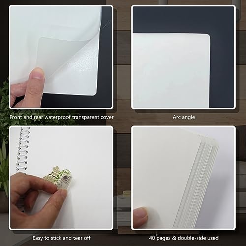 Álbum reutilizable para colección de stickers, organizador de pegatinas con cubierta de plástico transparente, cuaderno de colección para adultos, 40 hojas de papel de liberación en tamaño A5 miniatura 3