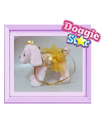 DOGGIE STAR® Borsa a forma di cane razza Labrador d'oro con il tutù