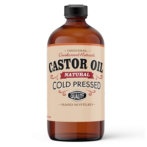 Creekwood Naturals Castor Oil, 100% Pure Cold Pressed Hexane Free, In Glass Bottle (4oz)
