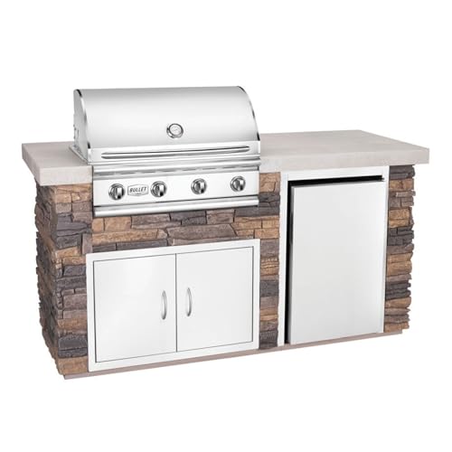 Bullet Side Burner for Outdoor KItchen BBQ Island in Natural Gas