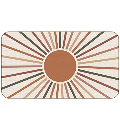 Minimalist Abstract Boho Sun Sunrise Sunset Sunshine Farmhouse Door Mat 17X30 Inch Indoor Outdoor Entrance Doormat Decor For Home Farmhouse,Boho Lover Gifts #TOP14