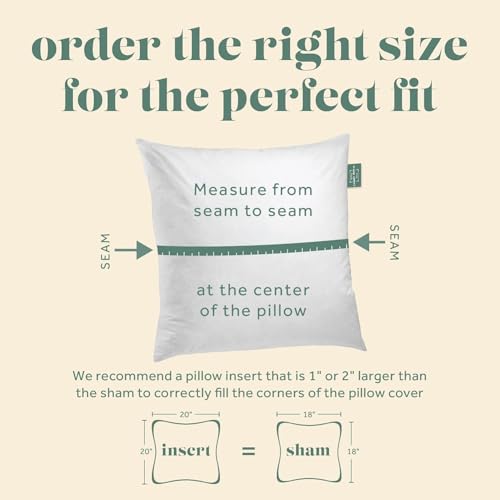 Image of ComfyDown 14x14 Throw Pillow Inserts (Set of 2), Down & Feather Fill, 100% Cotton Cover, Made in USA - Premium Soft Decorative Pillow Forms Sham Stuffers for Bed, Sofa & Couch