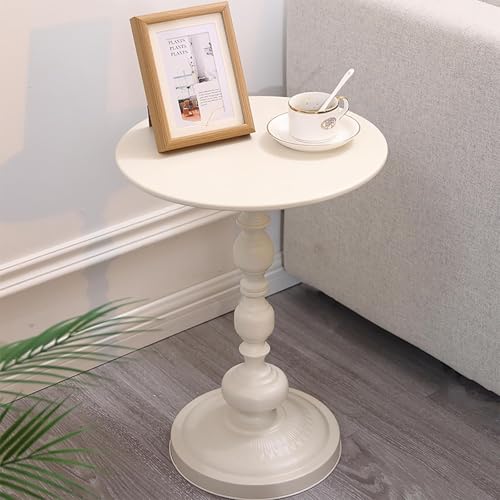Table d'appoint ronde en métal gain de place pour petits salons - 3