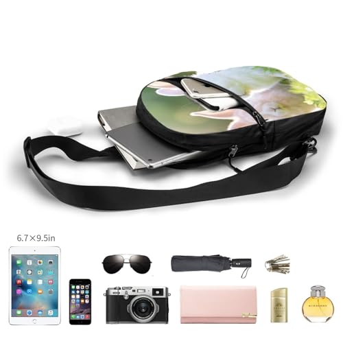 Cute Rabbits Print Men's and Women's Foldable Crossbody Bag,Sports Crossbody Bags,and Daily Chest Bags4