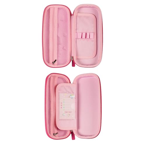 Image of LONGMIRE Plastic Pencil Box with Code Lock Pen Case Large Capacity Multi-Layer Multi-Function Storage Bag Secret Compartment Pencil Box for Kids- Multi-Color (Doll Pouch)