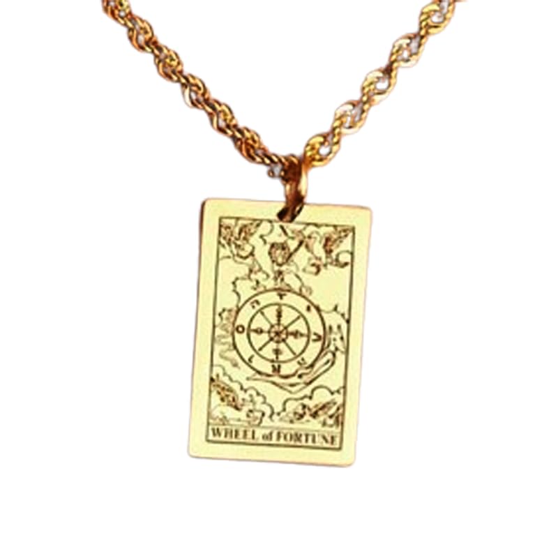 Collier Roue de la Fortune argent gravé LKBEADS pour votre look quotidien