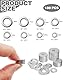 CHBCD 180-teiliges Unterlegscheiben-Set, 8 Größen, M2, M2,5, M3, M4, M5, M6, M8, M10, Edelstahl-Unterlegscheiben-Sortiment, Edelstahl-Unterlegscheiben, Metallscheiben für Schrauben und Muttern