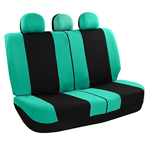 Image of FH Group Car Seat Covers Rear Set Cloth - Universal Fit Automotive Seat Covers, Low Back Front Seat Covers, Solid Back Seat Cover, Washable Car Seat Cover for SUV, Sedan and Van Mint