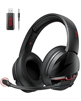 acer Wireless Gaming Headset, PS5 Headset with 2.4GHz for Ps5, Ps4, PC, Switch, Bluetooth 5.3 + 100Hrs Gaming Headphones with Noise Canceling Mic for Laptop, Mobile, Mac, 50mm Drivers (Black)