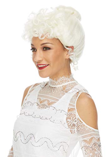Gibson Girl Wig Color White - Sepia Wigs Deluxe Classic Mrs Claus Upsweep 19th Century Theater Youthful Women Sufferage