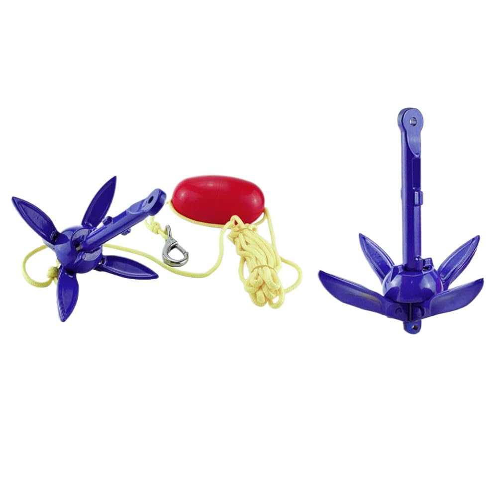 Ancla Plegable para embarcaciones pequeñas Marinas, Peso Ligero, Compatible con Barcos de Aluminio