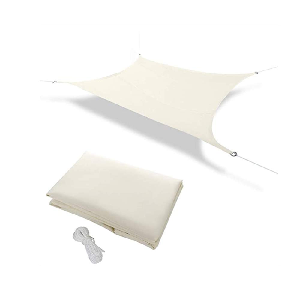 LED Sonnensegel Maia Rechteckig – Solar-Beleuchtung & Wasserdichter UV-Schutz – Hochwertiges Polyester für Garten & Terrasse (Beige 3x2m)