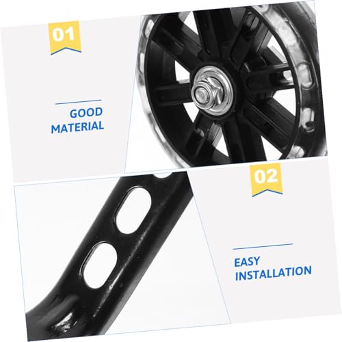 Ruedas de entrenamiento TEHAUX para bicicleta, ruedas de equilibrio ajustables con soporte, juego de 4 piezas, negro, estabilizadores para bicicleta miniatura 3