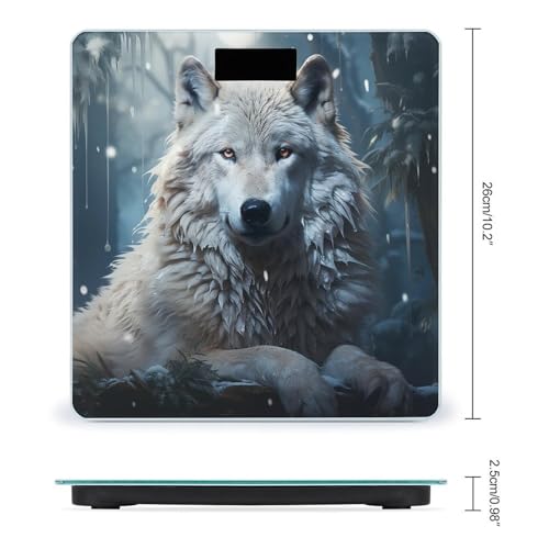 Báscula digital de baño BWQJKUO con vidrio templado miniatura 2