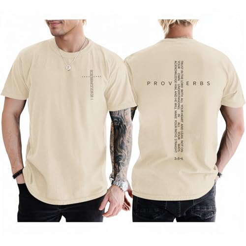 Lubpow Christian Shirts for Men Vintage Religious Cross Bible Verse T-Shirt Jesus Faith Tshirt...