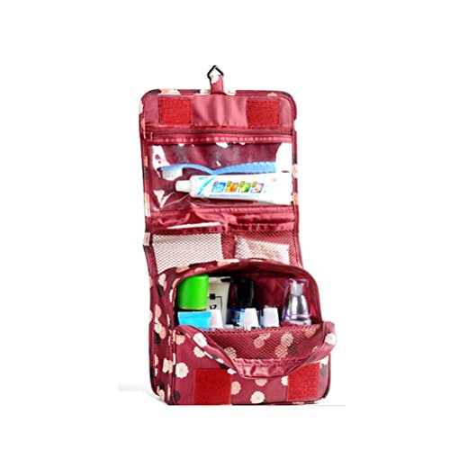 Preisvergleich Produktbild VORCOOL Hängende Kulturbeutel Wasserdicht Kosmetiktasche (Weinrot)